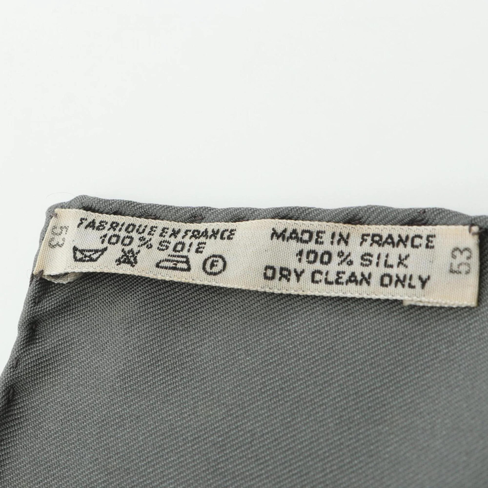 HERMES Blue Silk Scarf - Picture 3 of 7